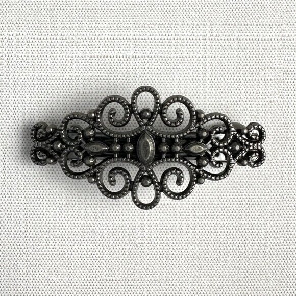 Vintage Filigree Hair Barrette - Picture 1 of 6
